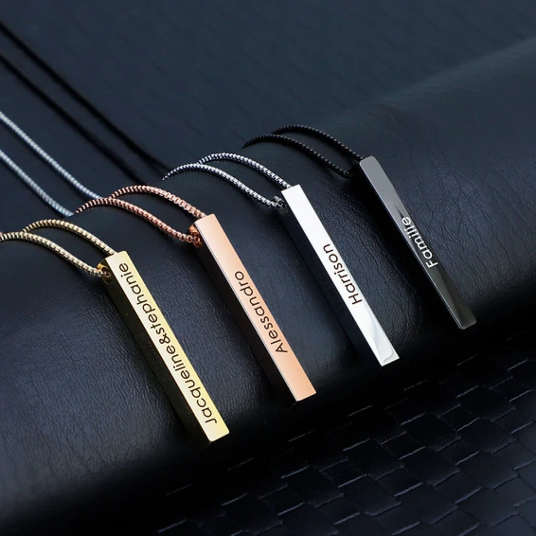 Unique and Personalised: The Personalised Bar Pendant is a unique and personalised piece of jewellery that is perfect for those looking for a timeless and sophisticated accessory | Zestpics