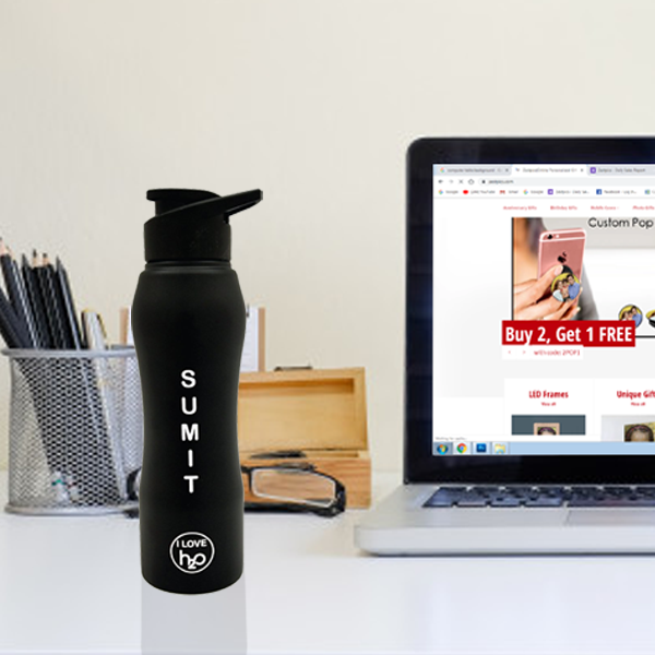Customised Water Bottle, Buy & Send Personalized Sports Sipper Bottles