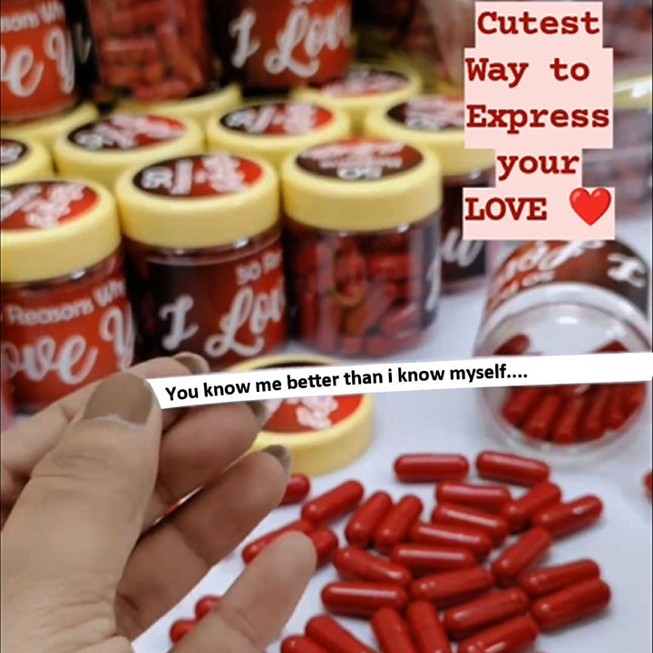 50 Reasons Why I Love You Capsules | Romantic Gift for Couples | Zestpics