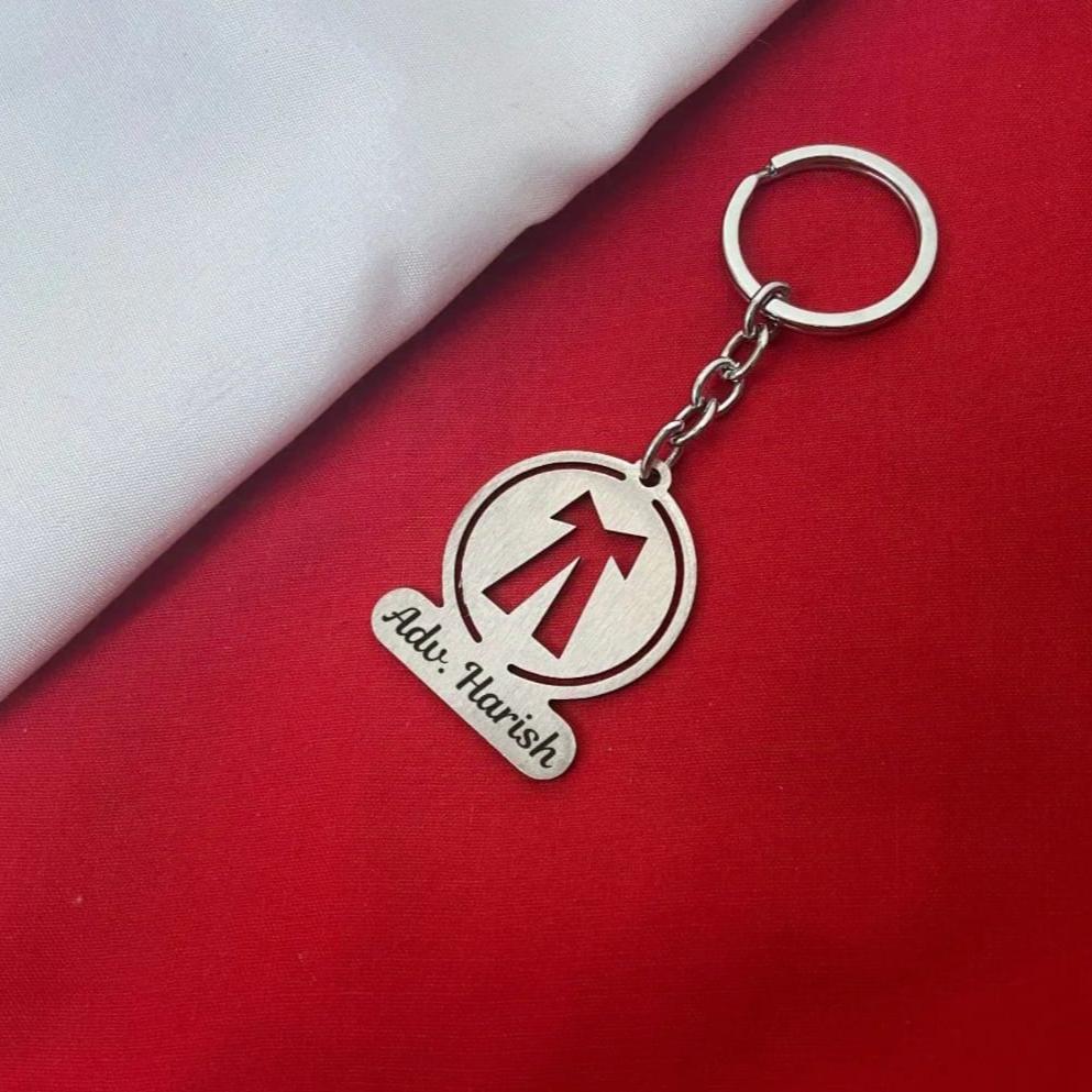 Personalised Name on Advocate/ Lawyer Keychain from Zestpics