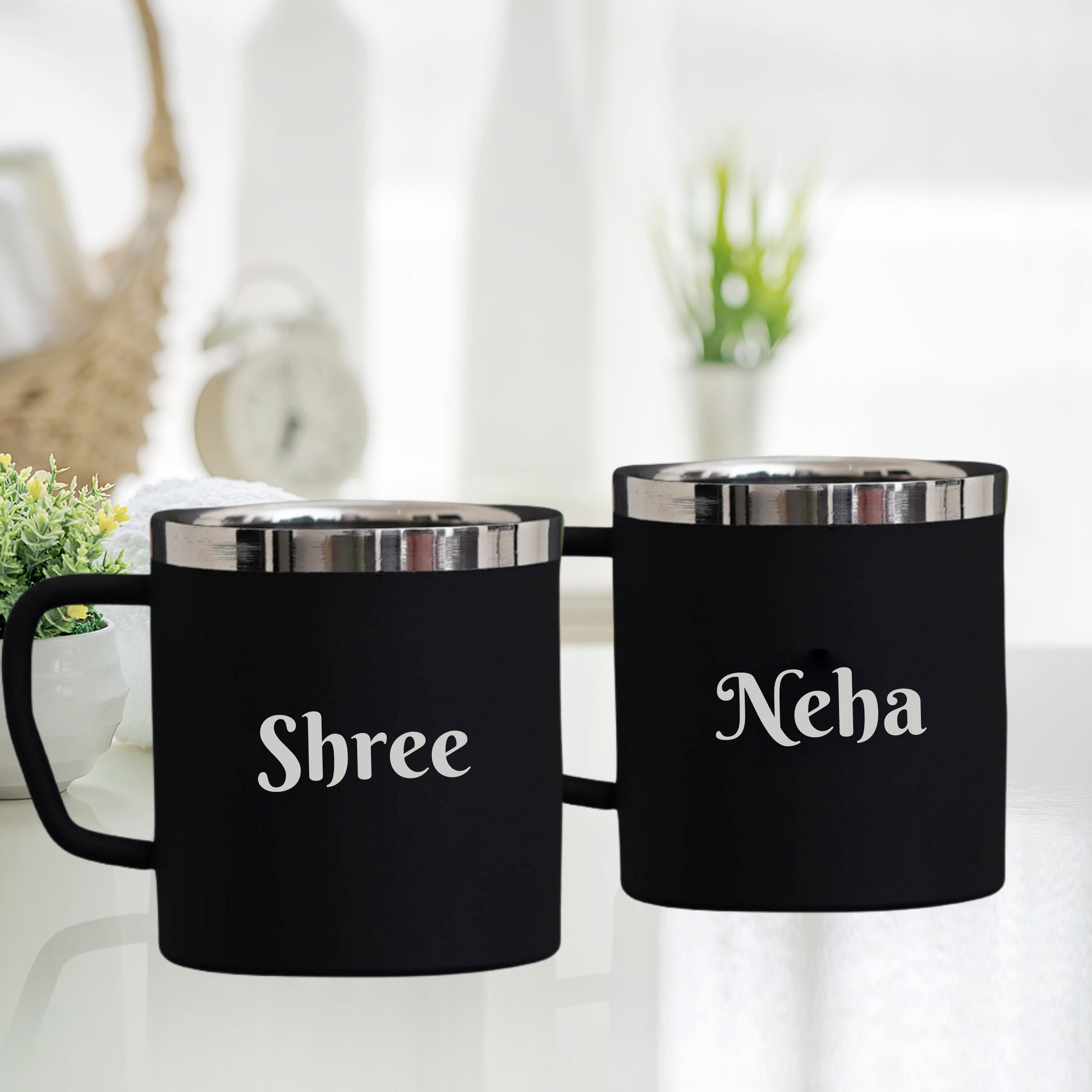 Customised Black Steel Mug | Make a Unique Gift for Any Occasion | Zestpics