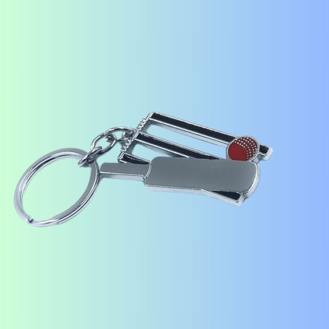 Unique Cricket Fan Gift: Personalized Metal Keychain | Zestpics