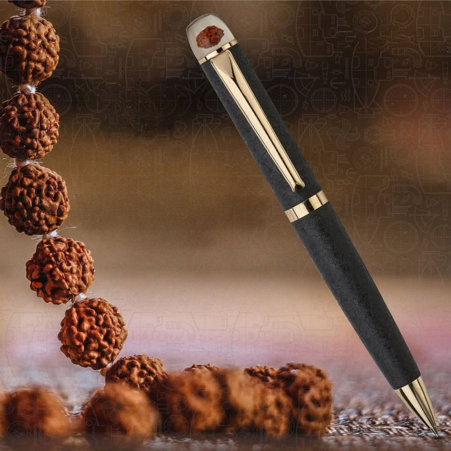 Personalized Name on Rudraksha Pen | Spiritual & Elegant | Zestpics