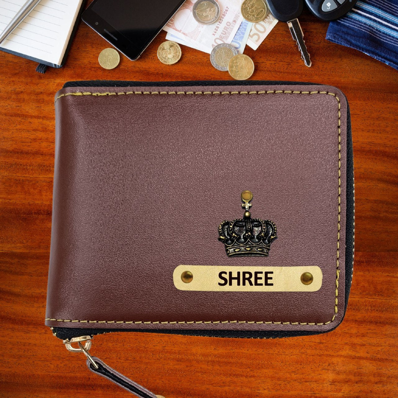 LEATHER MONEY CARRYING BAG (BROWN) 13446 – Sreeleathers Ltd