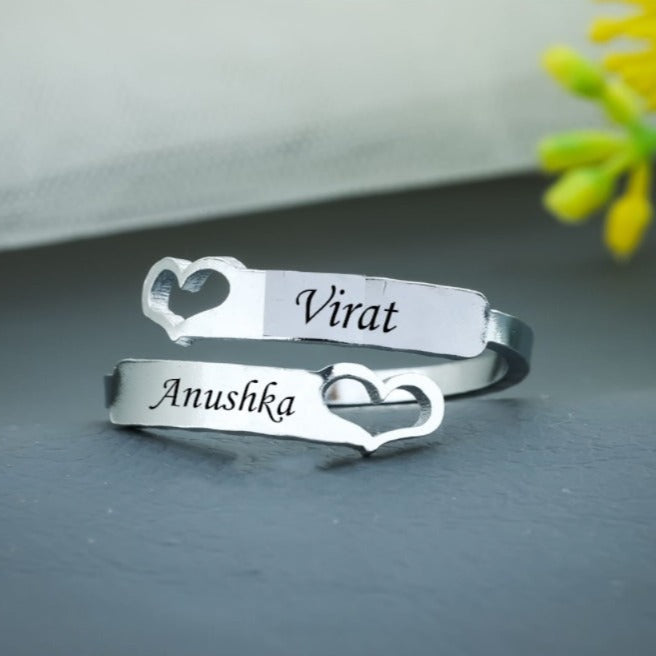 Engraved Heart Couple Rings for Valentine's Day | Zestpics