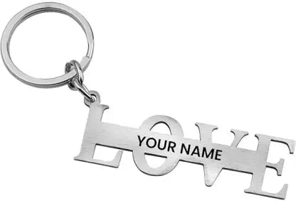 Customize with Names: Heart-Shaped Metal Keychain | Zestpics