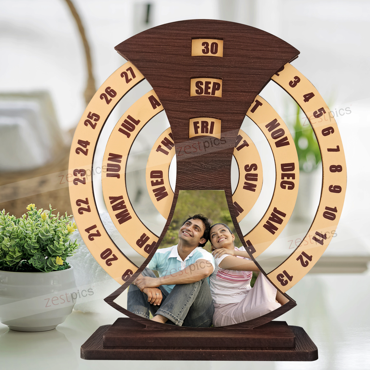 Wooden Perpetual Photo Calendar | Personalised Calendar | Zestpics