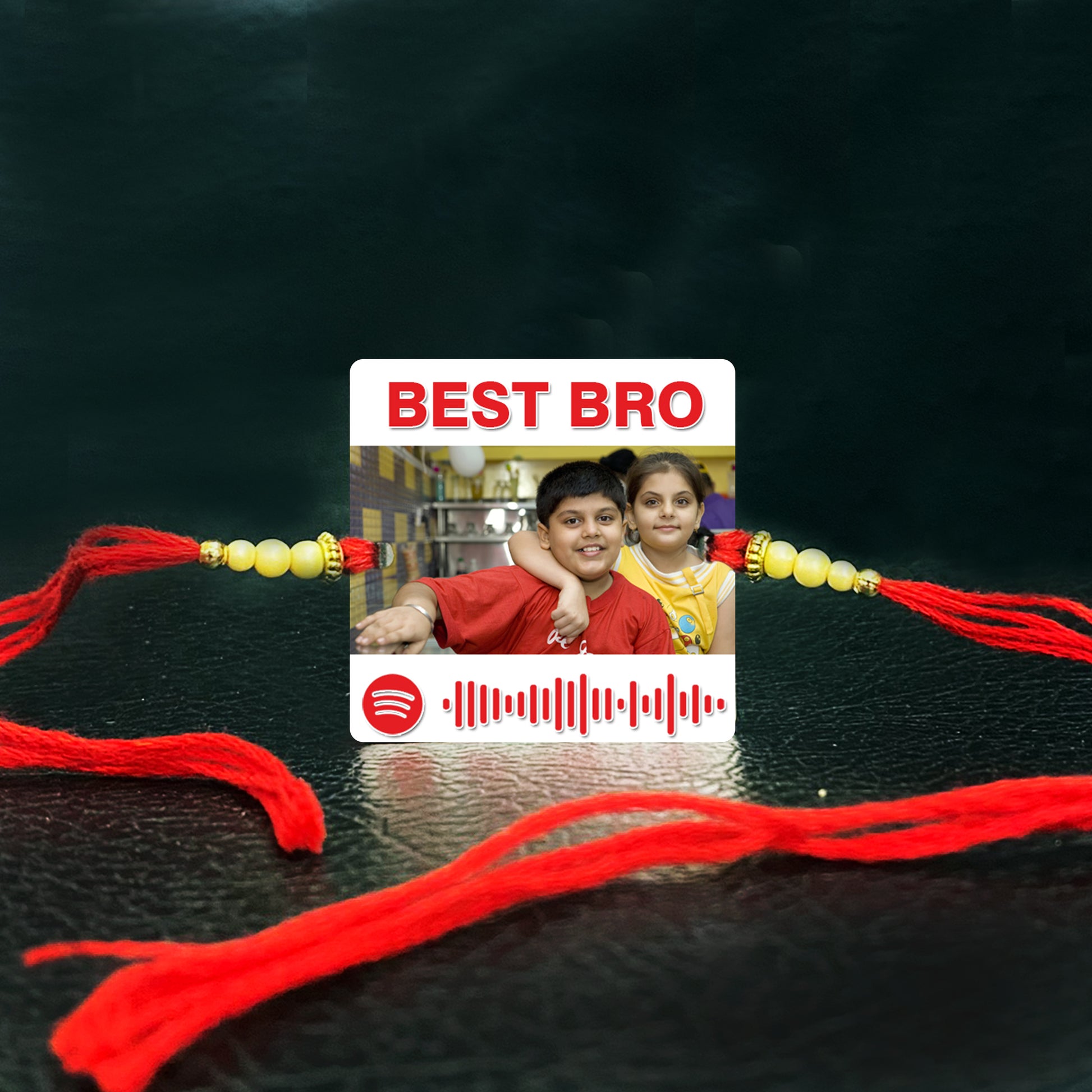 Personalised Spotify Song Rakhi with Photo, Music Rakhi, Spotify Rakhi