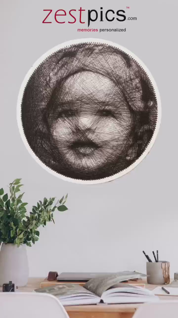 Capture Your Loved Ones Forever: Personalized String Art Portrait from Zestpics