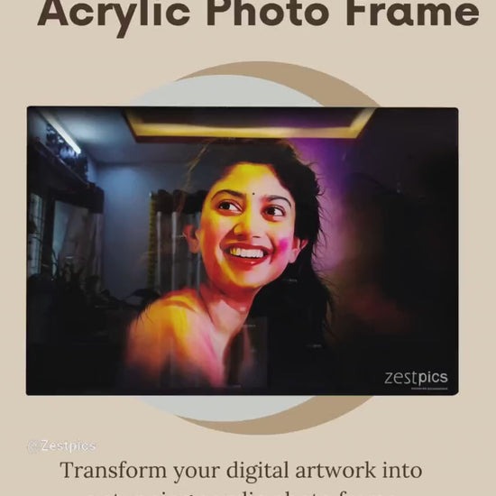Transform Your Memories into Art with Personalised Digital Painting Acrylic Photo Frame - Order Now at Zestpics