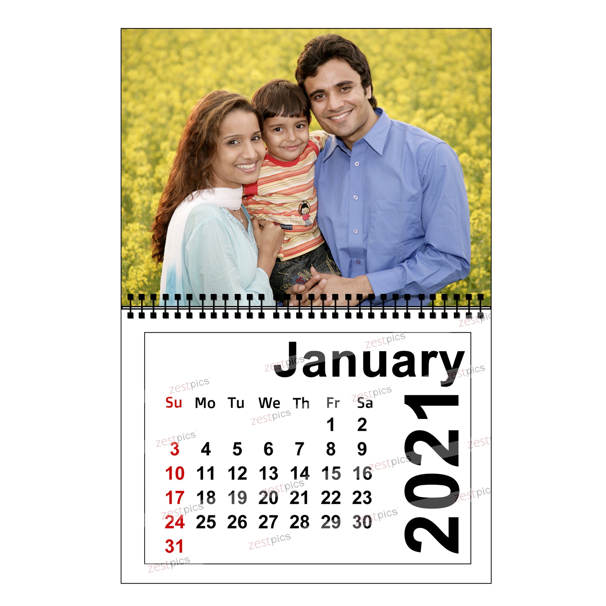 Buy & Send Personalized Photo Wall Calendars 2021 online in India at Zestpics