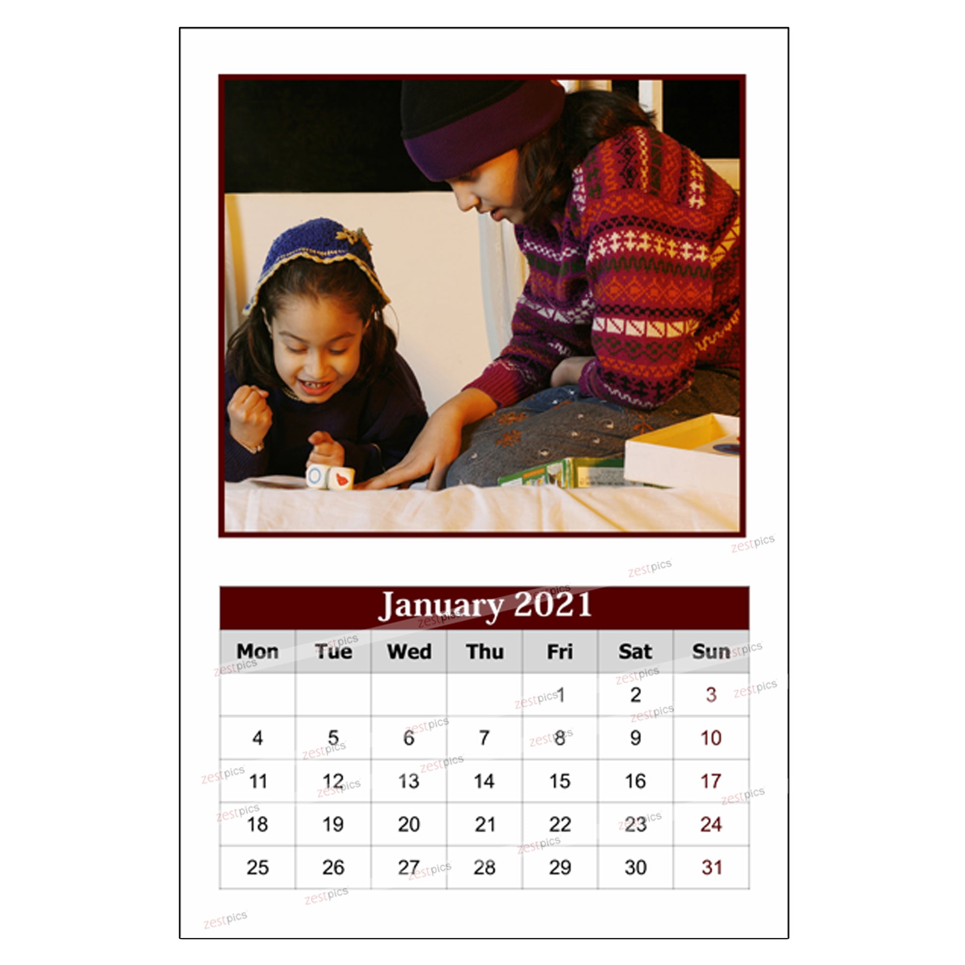 Personalized Photo Wall Calendars 2021 & Custom Calendar | Zestpics