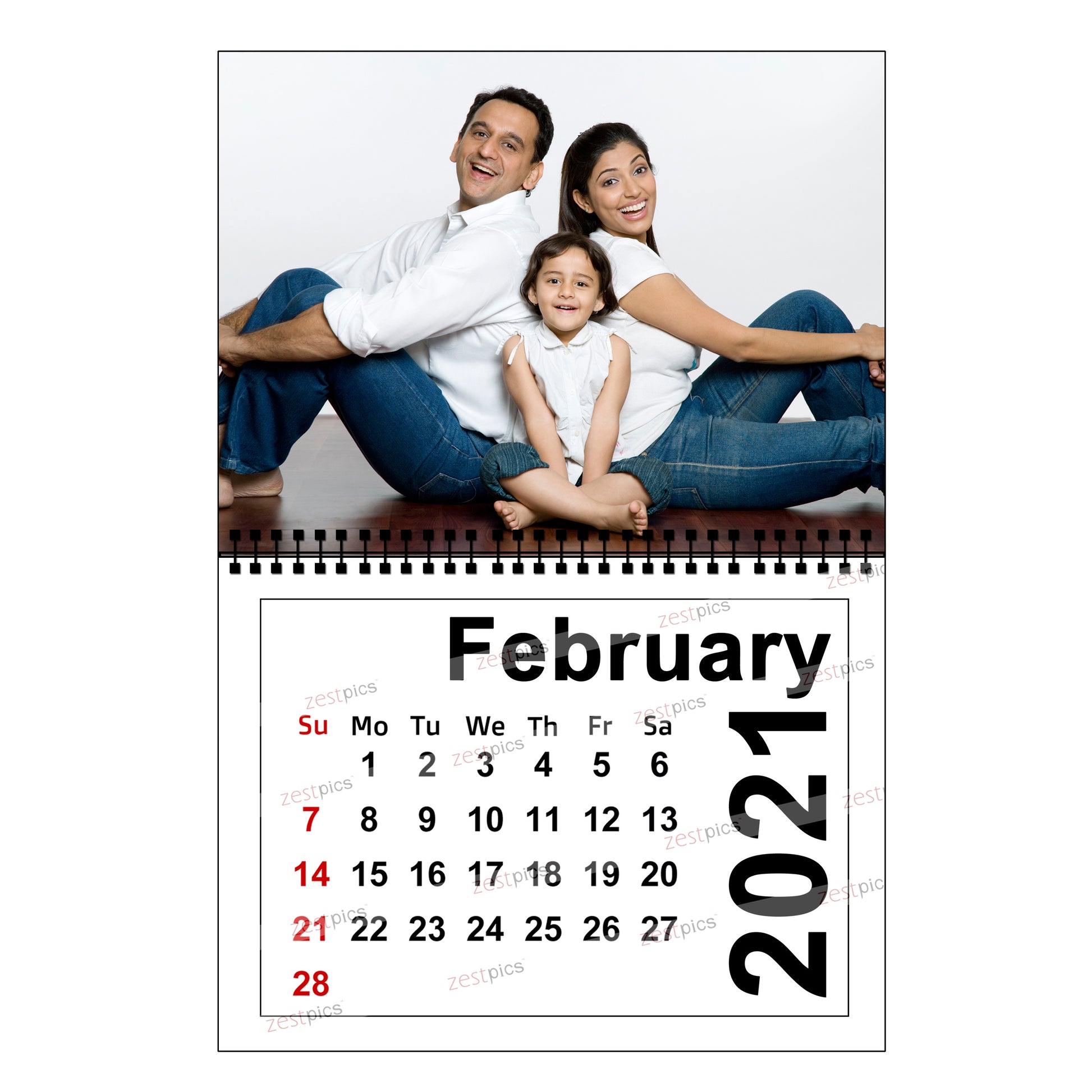 Buy & Send Personalized Photo Wall Calendars 2021 online in India at Zestpics