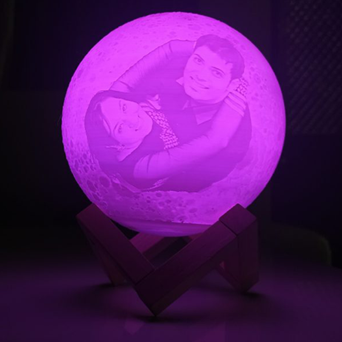 3D Photo Print Personalised Moon Lamp | 3D Print Moon Lamp | Zestpics