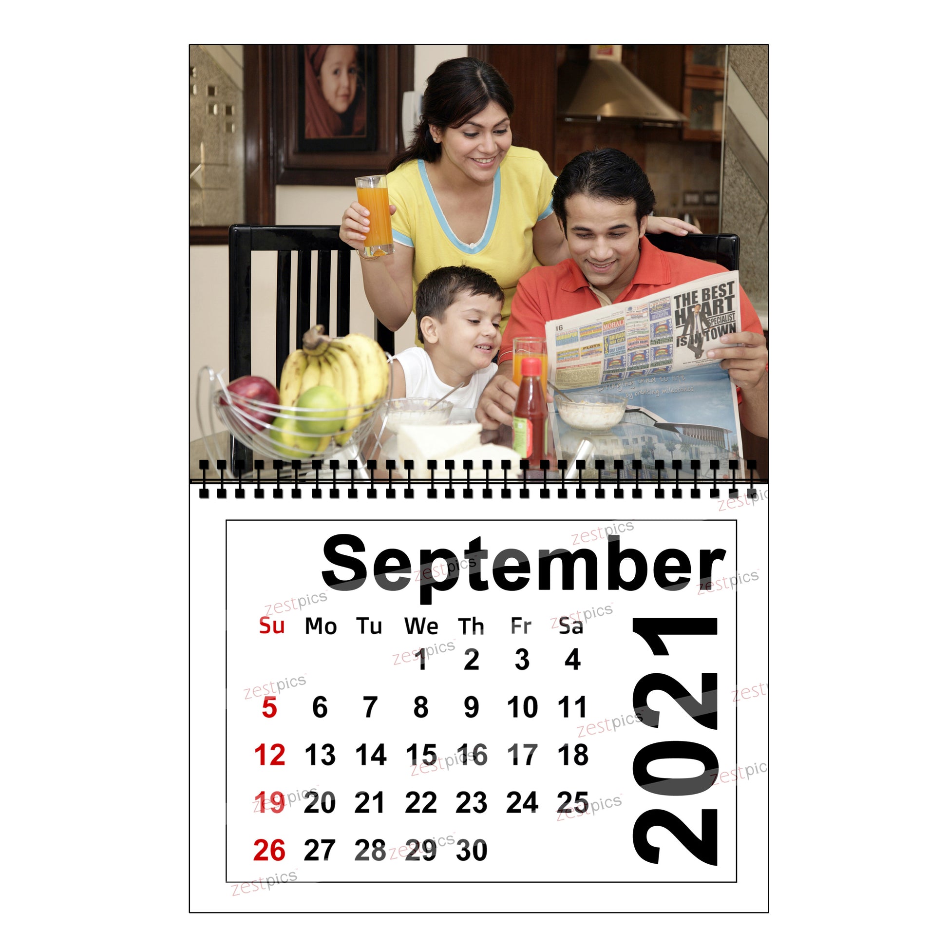 Buy & Send Personalized Photo Wall Calendars 2021 online in India at Zestpics