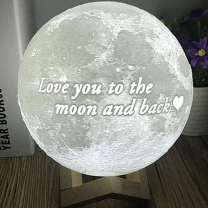 Personalised Moon Lamp | Personalised Couple Moonlight Lamp - Zestpics