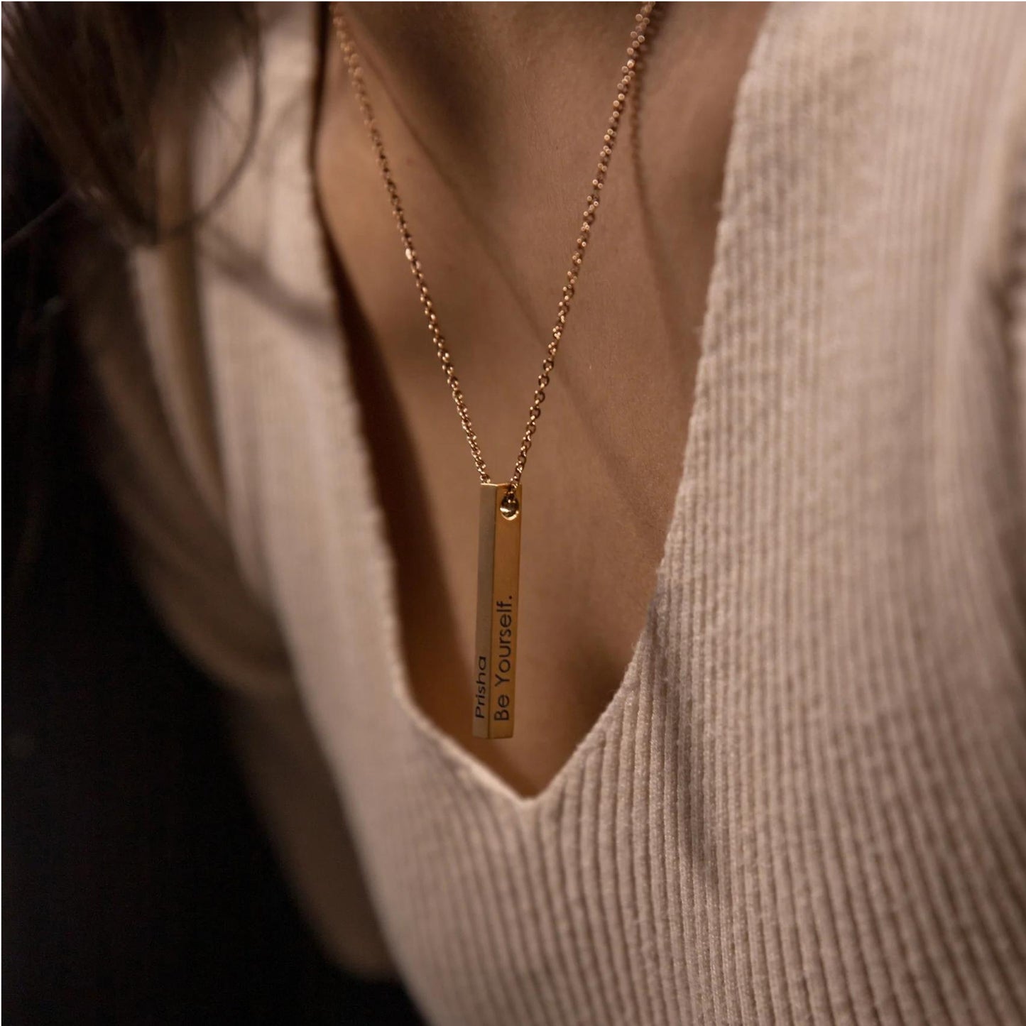 Bar Pendant | Buy Bar Pendant Necklace with Name online at Zestpics