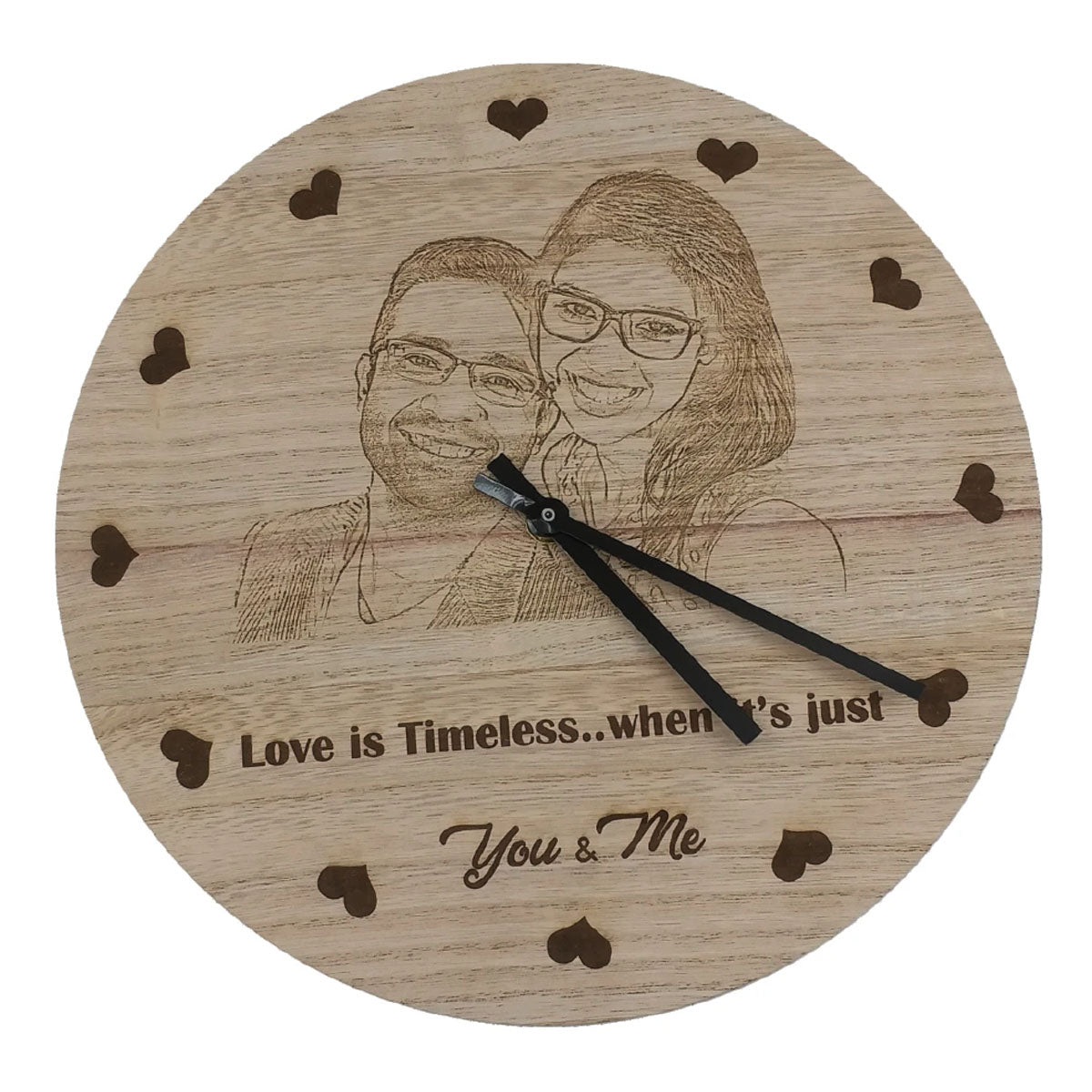 Photo Clocks | Photo Wall Clocks | Round Engraved Wall Clock |Zestpics