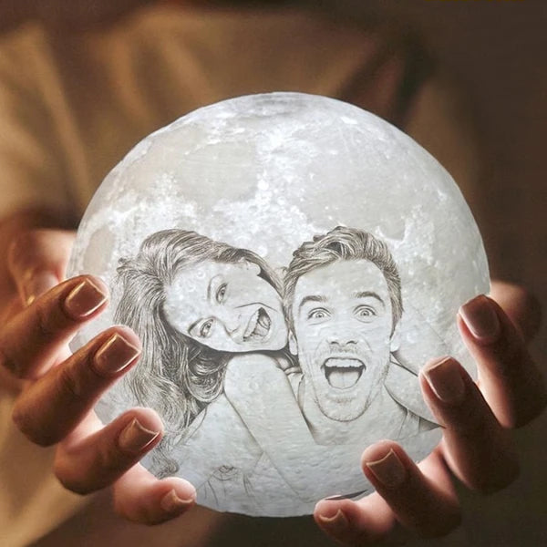 Personalised Moon Lamp | Personalised Couple Moonlight Lamp - Zestpics