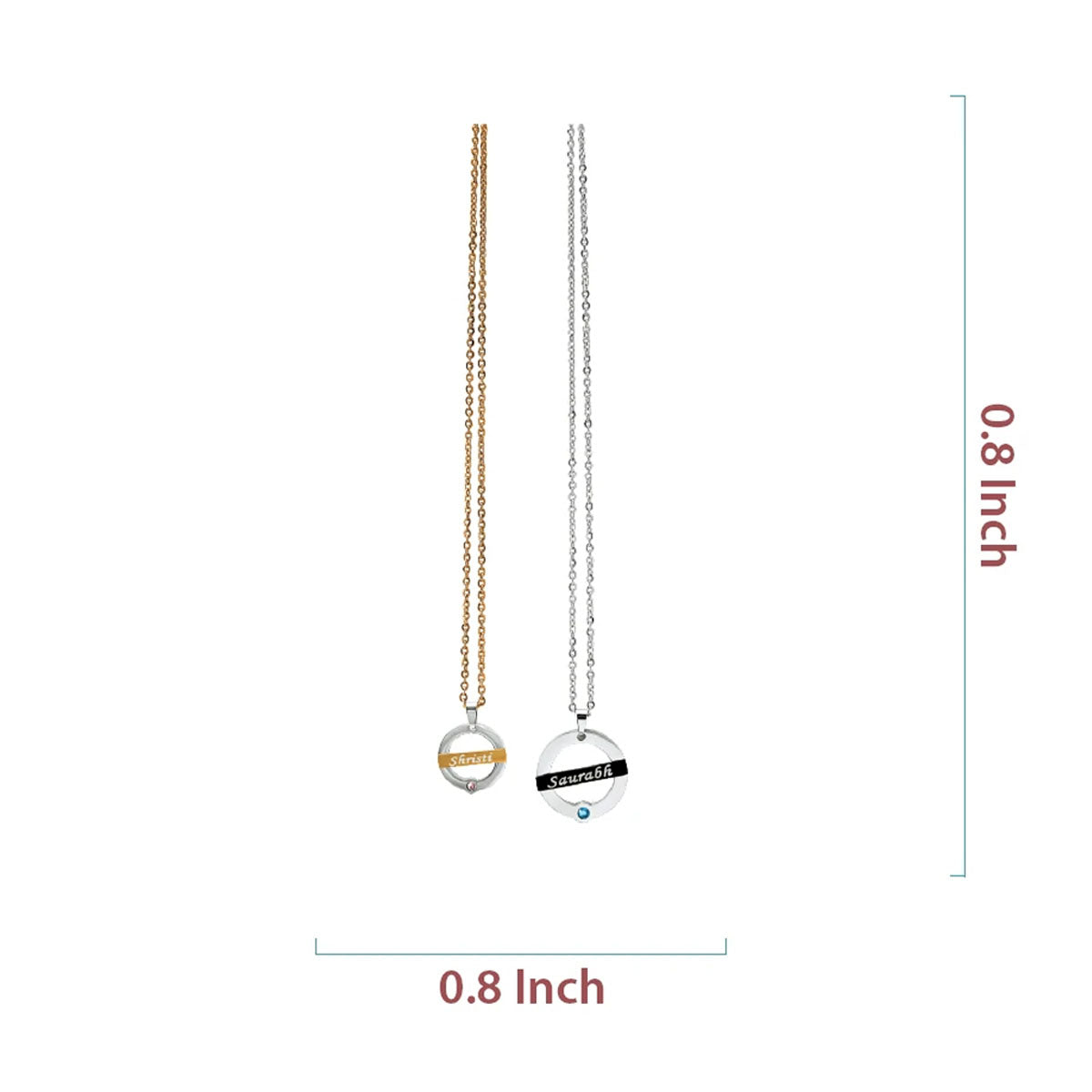 His And Her Necklaces Love Couples Accessories 2Pcs Chic Gold Silver L –  Digital Dress Room