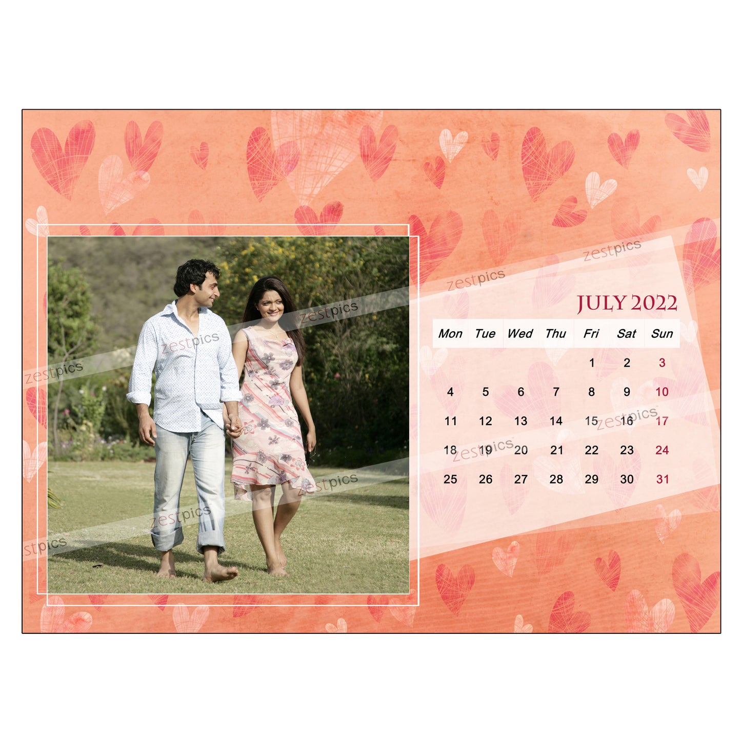 2022 Picture Calendar - Personalized Photo Calendar Printing Online | Zestpics