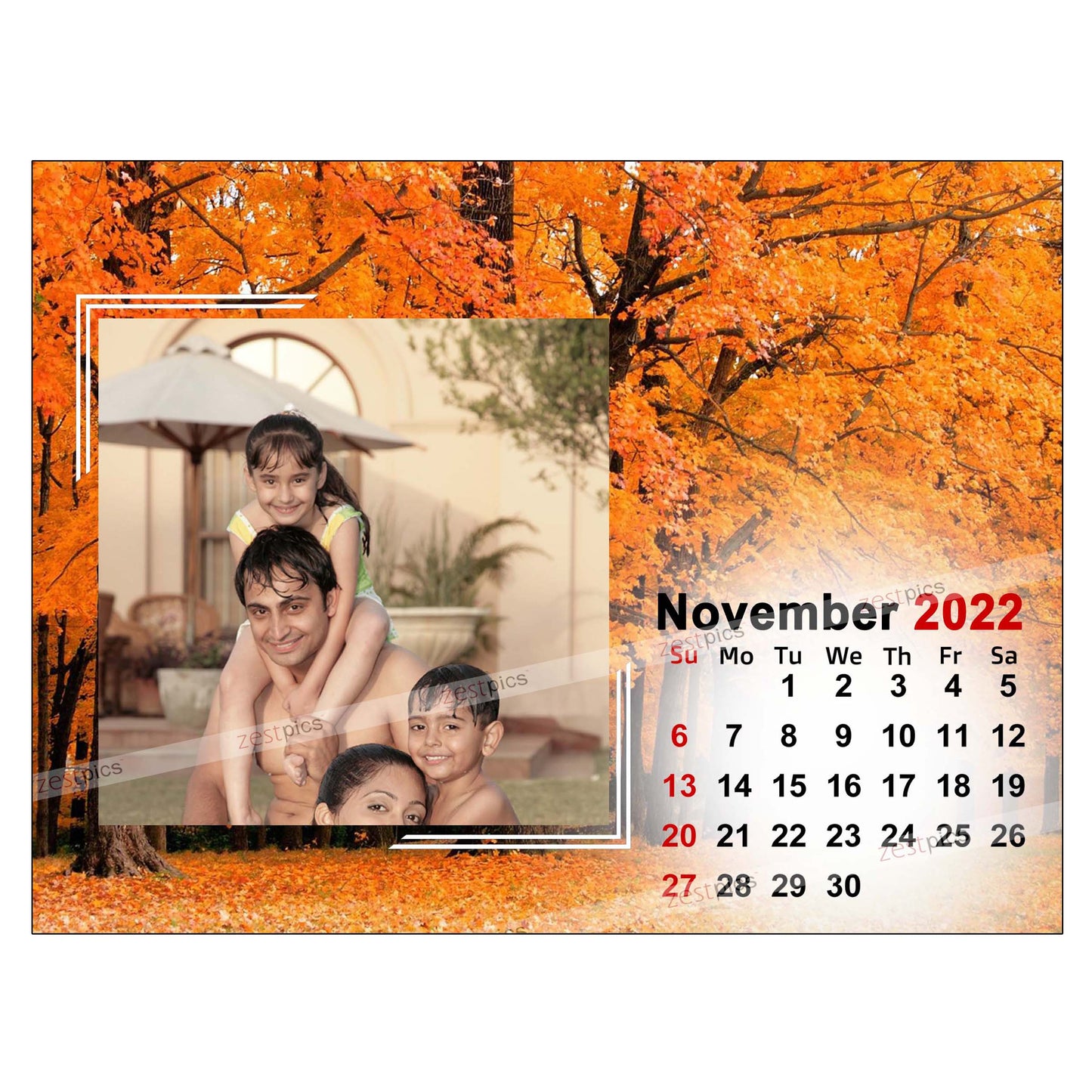 Buy Photo Calendar 2022 | Personalised Calendar online at Zestpics