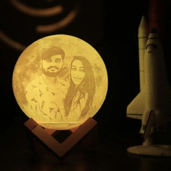 Personalised Moon Lamp | Personalised Couple Moonlight Lamp - Zestpics