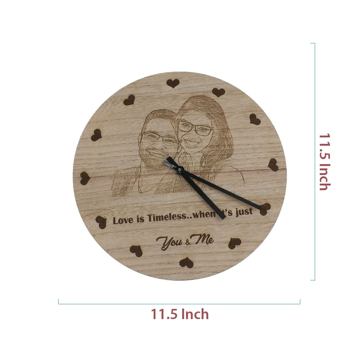 Photo Clocks | Photo Wall Clocks | Round Engraved Wall Clock |Zestpics