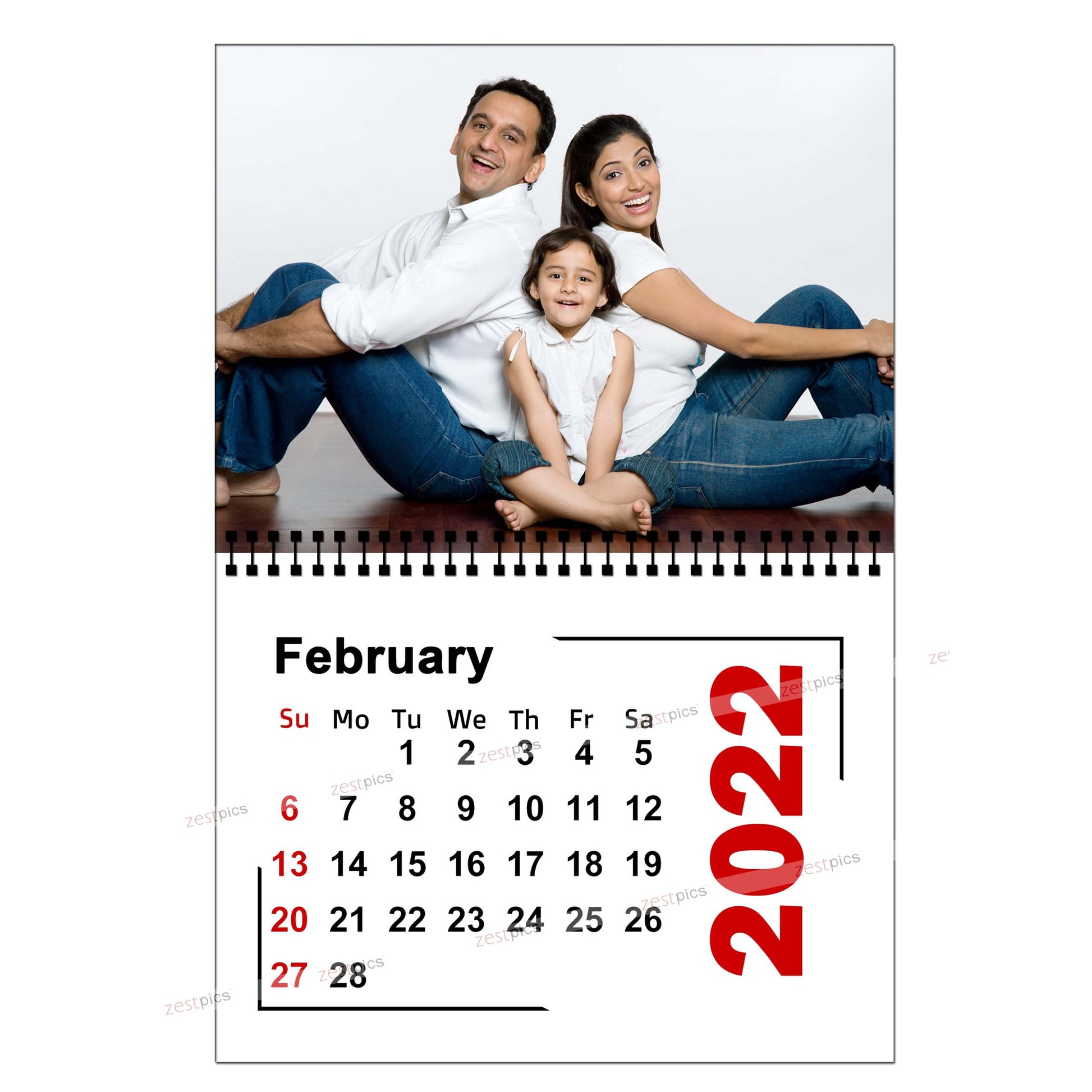 Buy & Send Personalized Photo Wall Calendars 2022 online in India at Zestpics