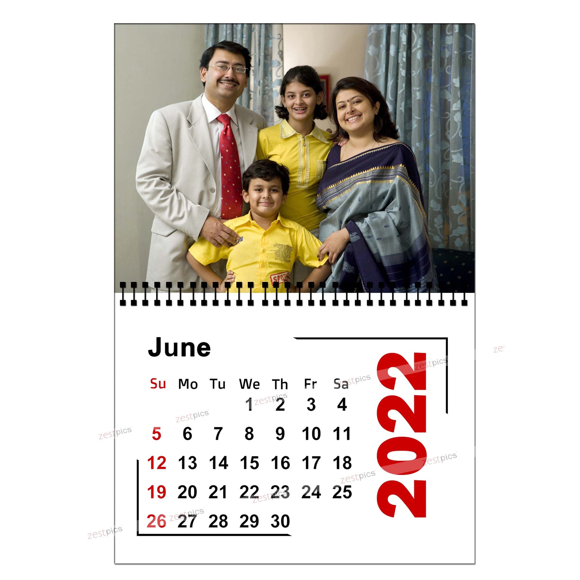 Buy & Send Personalized Photo Wall Calendars 2022 online in India at Zestpics