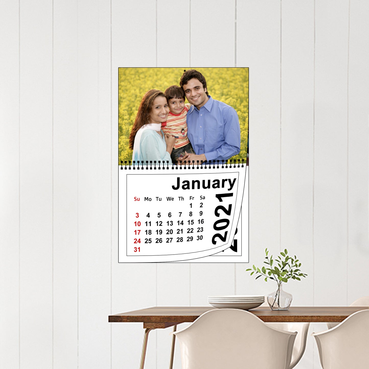 Buy & Send Personalized Photo Wall Calendars 2021 online in India at Zestpics