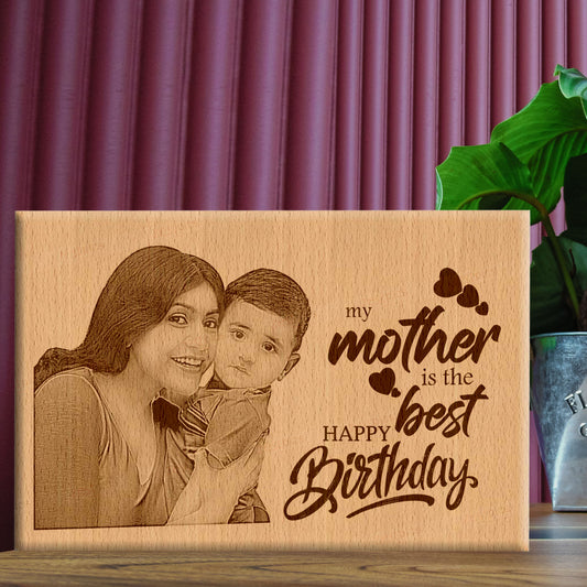 Birthday Gift for MOM Personalized Engraved Photo Plaque Gift For Her | Zestpics