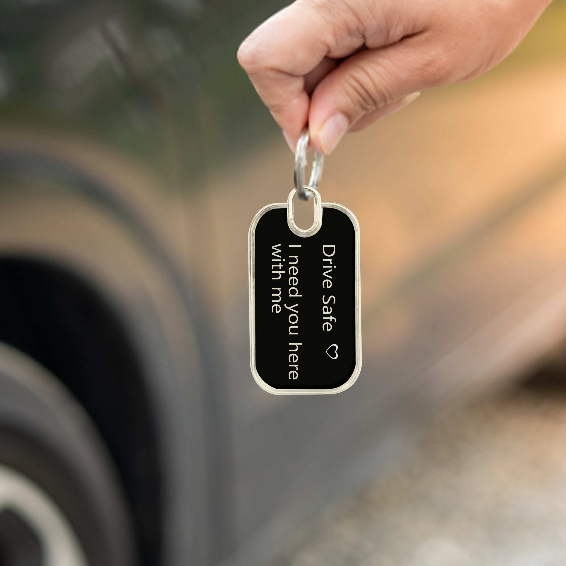 Keychain on sale with message