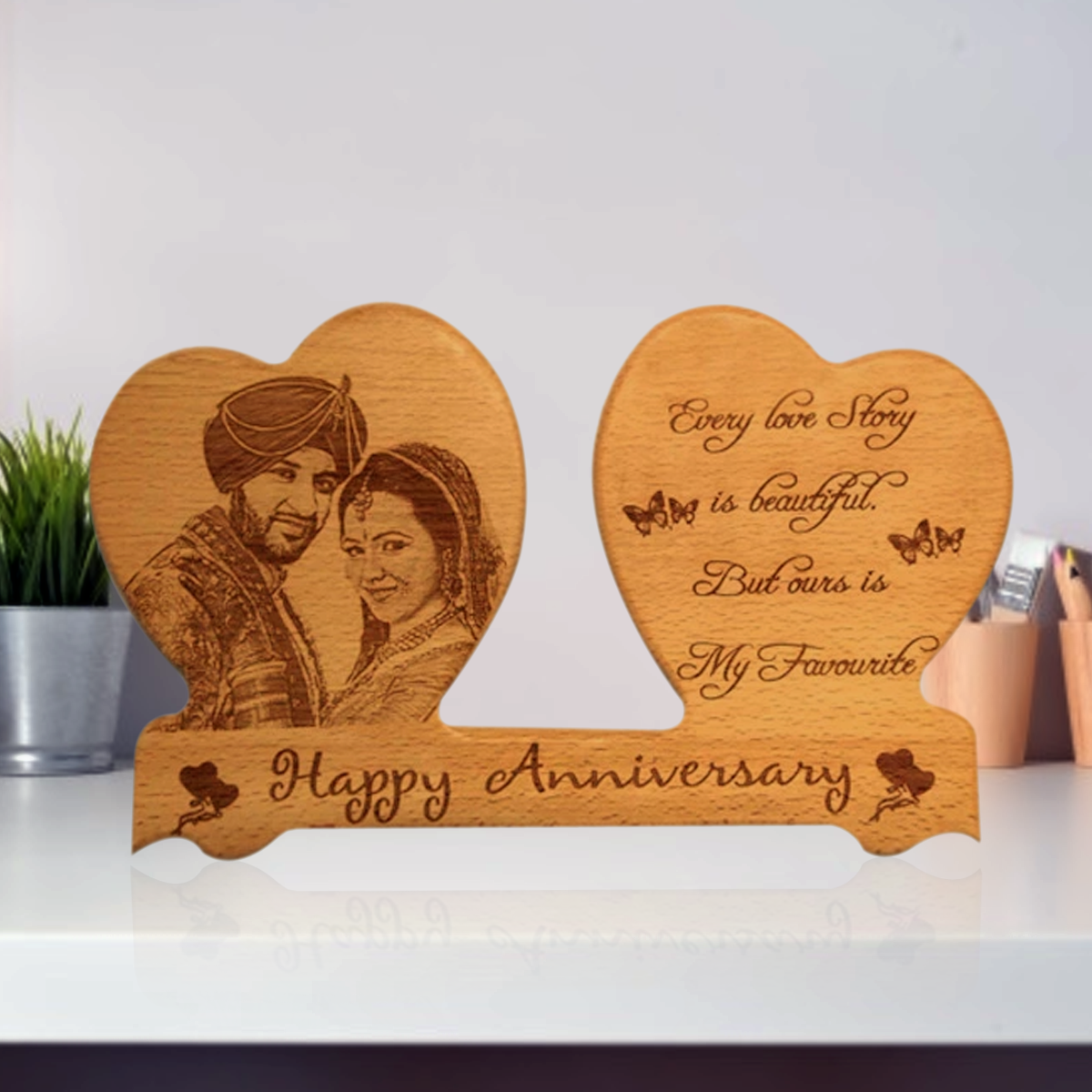 Happy Anniversary Personalised Plaque at Best Prices in India|Zestpics, Valentine's Day Gifts