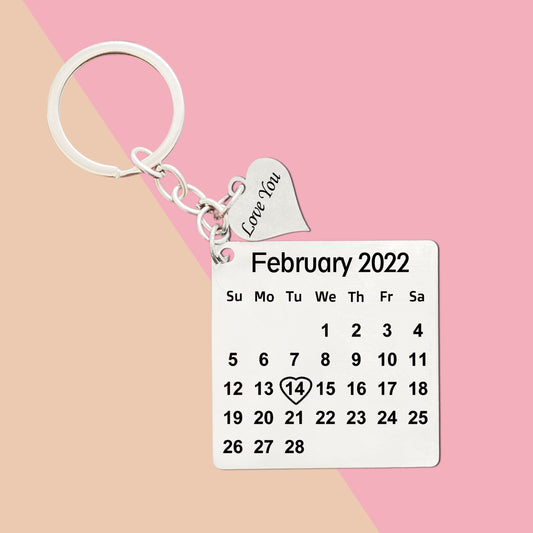 anniversary date keychain, keychain with date of anniversary, calendar couple keychain, love keychain calendar, keychain with calendar date, calendar keychain anniversary india, anniversary date keychain india