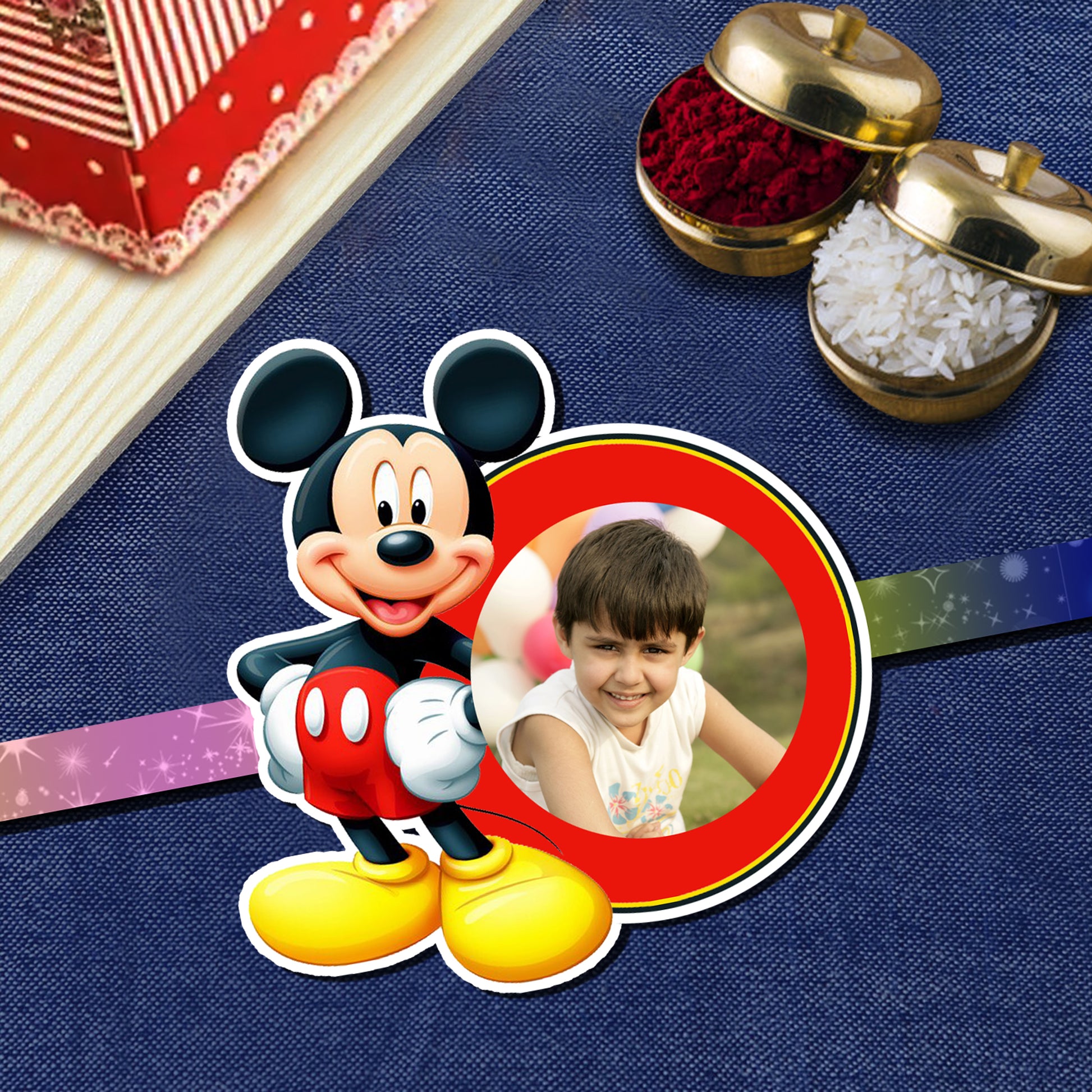 Mickey Mouse Rakhi, Kids Rakhi, Photo Rakhi Online in India | Zestpics