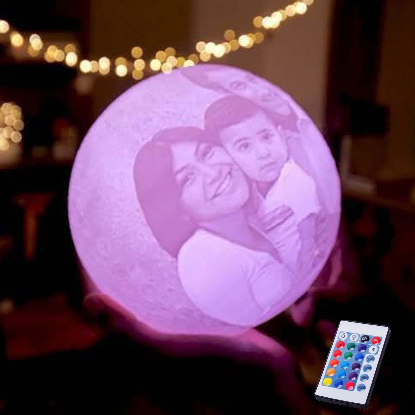 Personalised Moon Lamp | Personalised Couple Moonlight Lamp - Zestpics