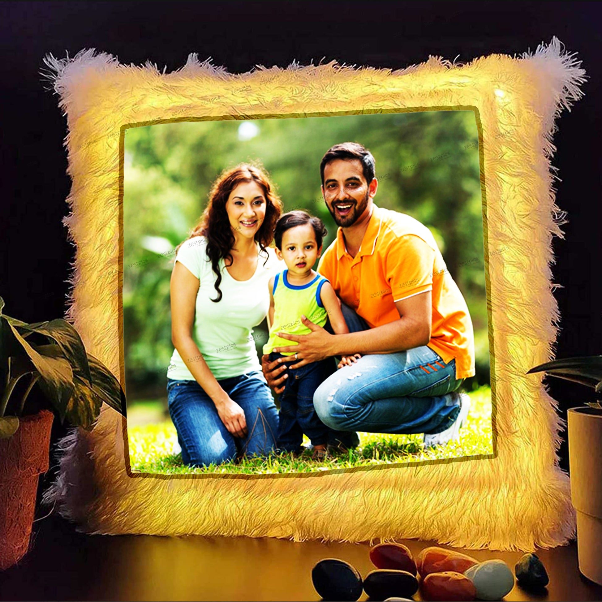 Buy & Send Personalized Photo Led Cushions online India | Zestpics