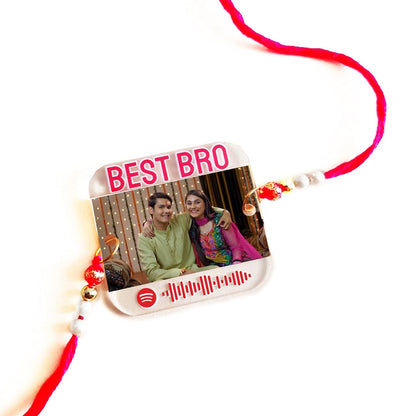 Personalised Spotify Song Rakhi with Photo, Music Rakhi, Spotify Rakhi