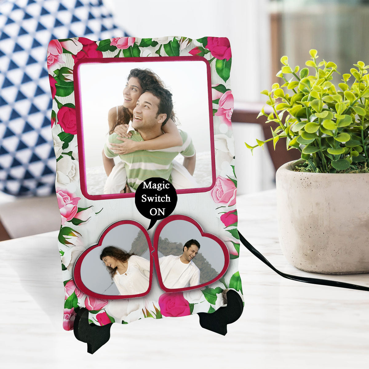 Heart Magic Switch Frame | Anniversary Gift Ideas | Zestpics