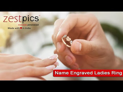 Name Engraved Ladies Ring