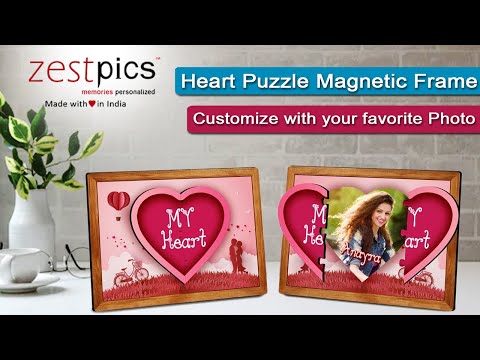 Heart Puzzle Magnetic Frame | Picture Puzzle | Valentines Day Gifts | Zestpics