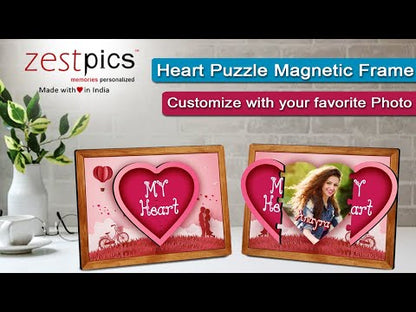 Heart Puzzle Magnetic Frame | Picture Puzzle | Valentines Day Gifts | Zestpics