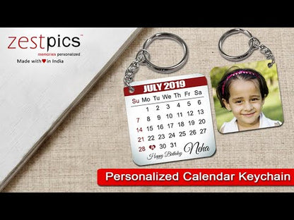 Personalized Calendar Keychain