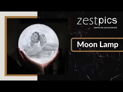 3D Photo Print Personalised Moon Lamp | 3D Print Moon Lamp | Zestpics