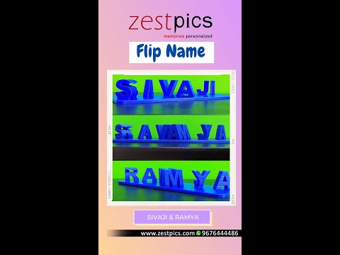 Buy Flip Name, 3D Flip Name Keychains Online in India | Zestpics