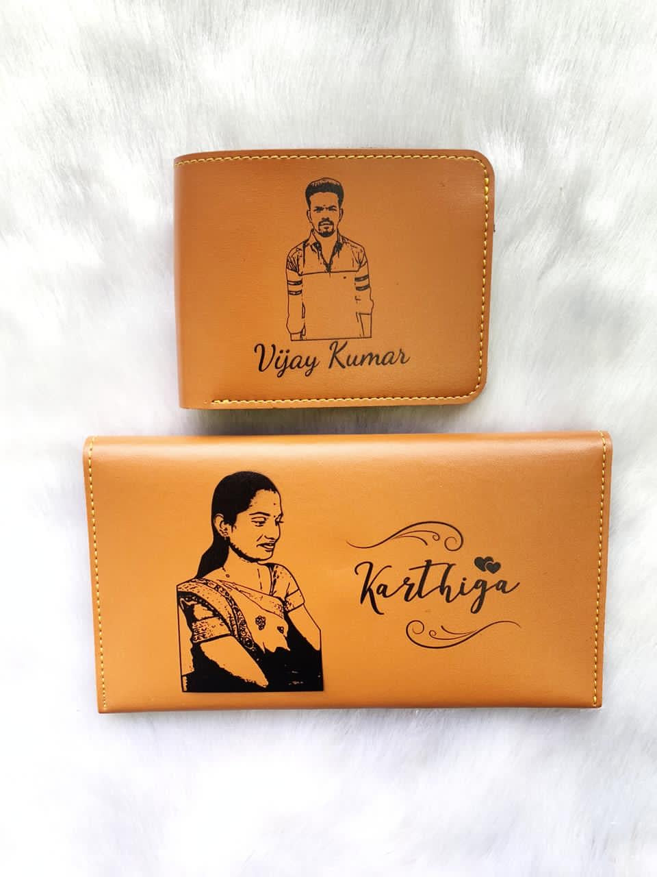 Personalised Men & Women Wallet Combo - Zestpics