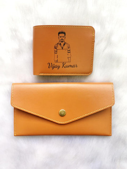 Personalised Men & Women Wallet Combo - Zestpics